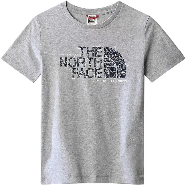 The North Face Kids Graphic T Shirt Light Grey Heather