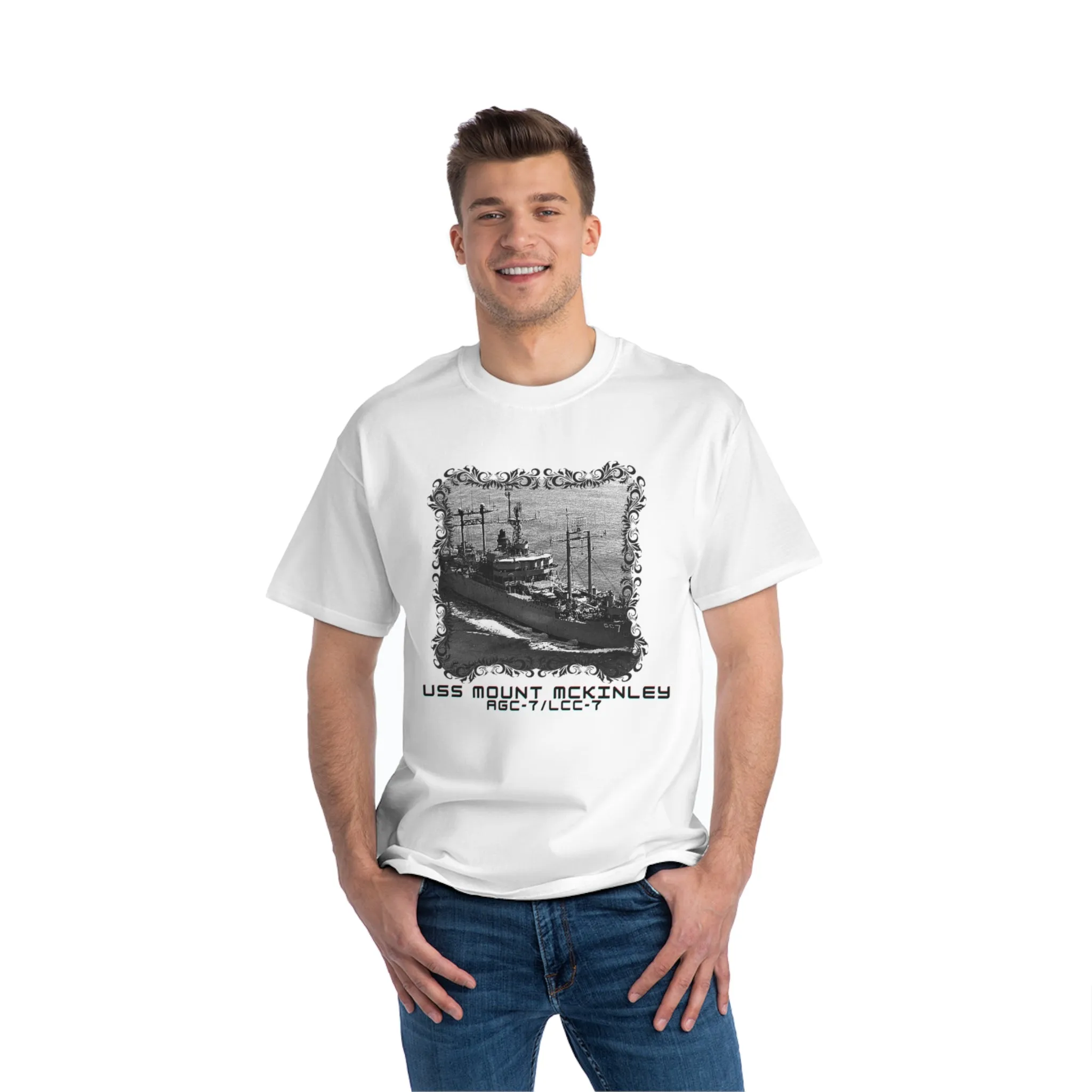 USS Mount Mckinley AGC-7/LCC-7 United States Ship PODBeefy-T®  Short-Sleeve T-Shirt