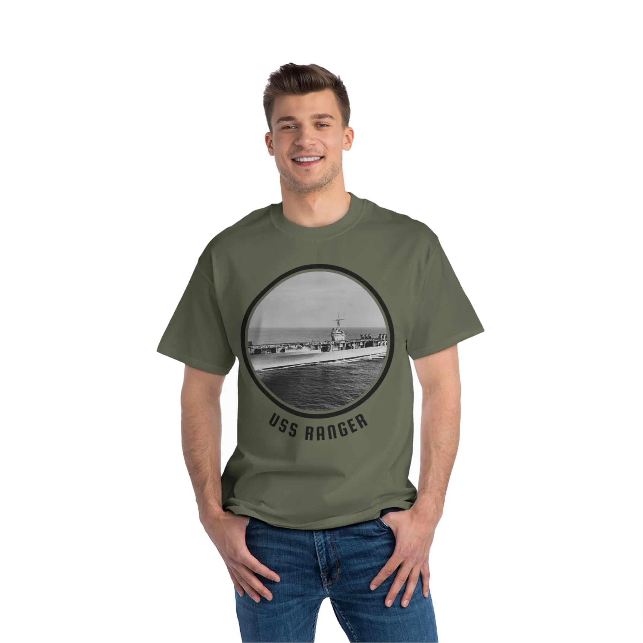 uss Ranger  United States Ships POD Beefy-T®  Short-Sleeve T-Shirt