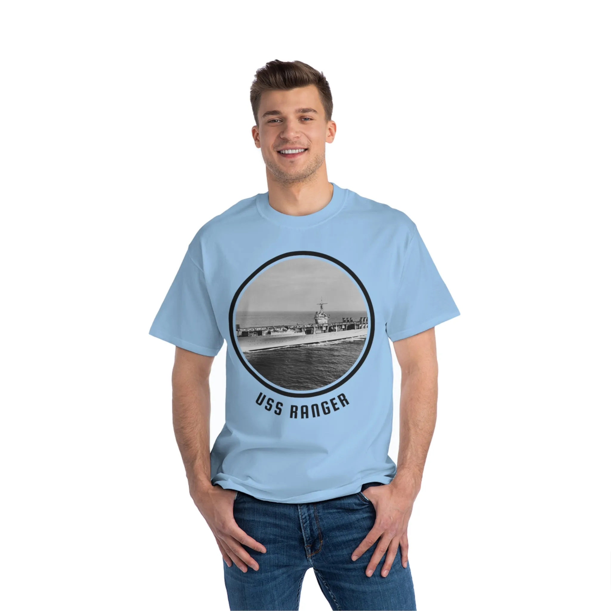 uss Ranger  United States Ships POD Beefy-T®  Short-Sleeve T-Shirt