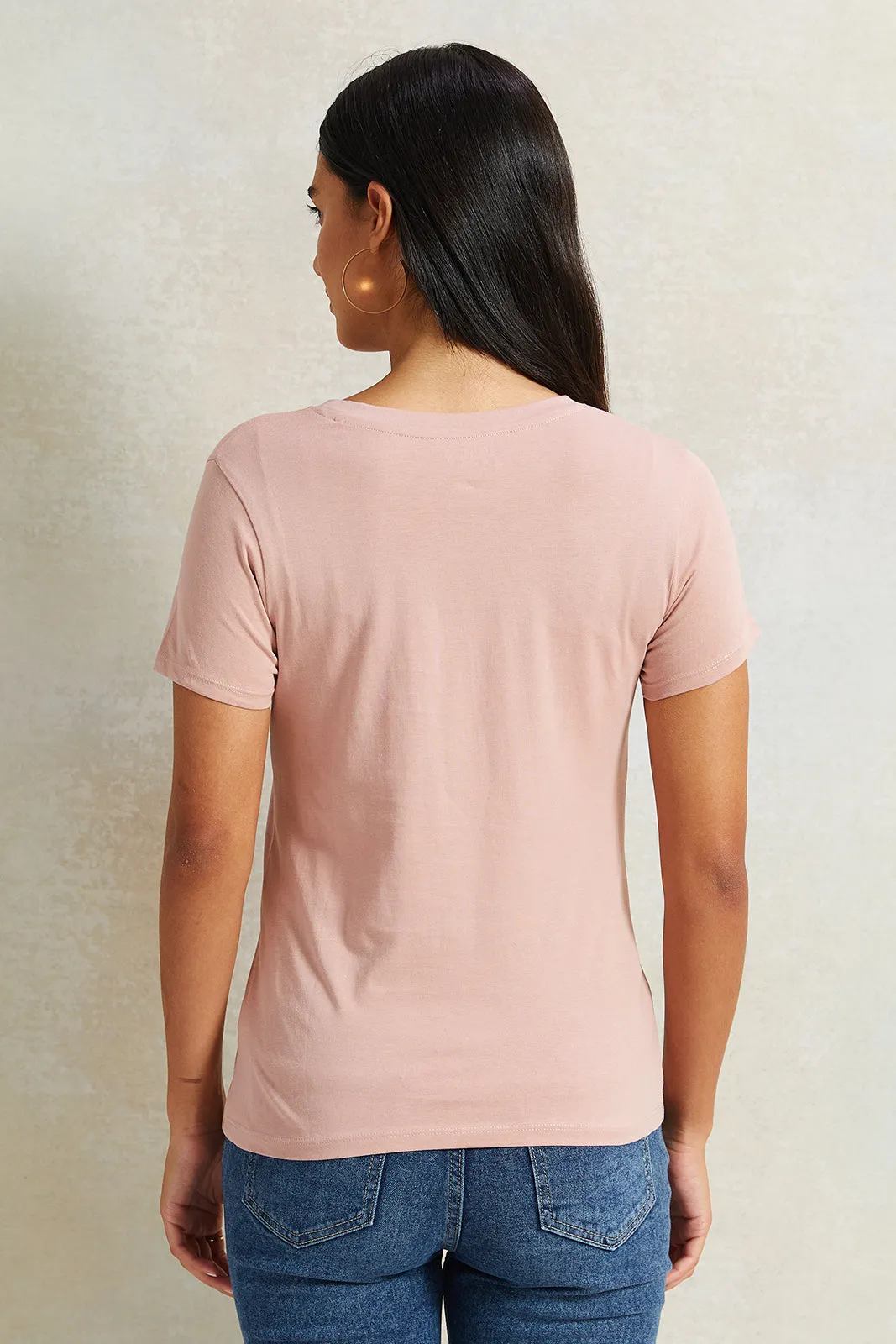 Women Pink Vermont Printed T-Shirt