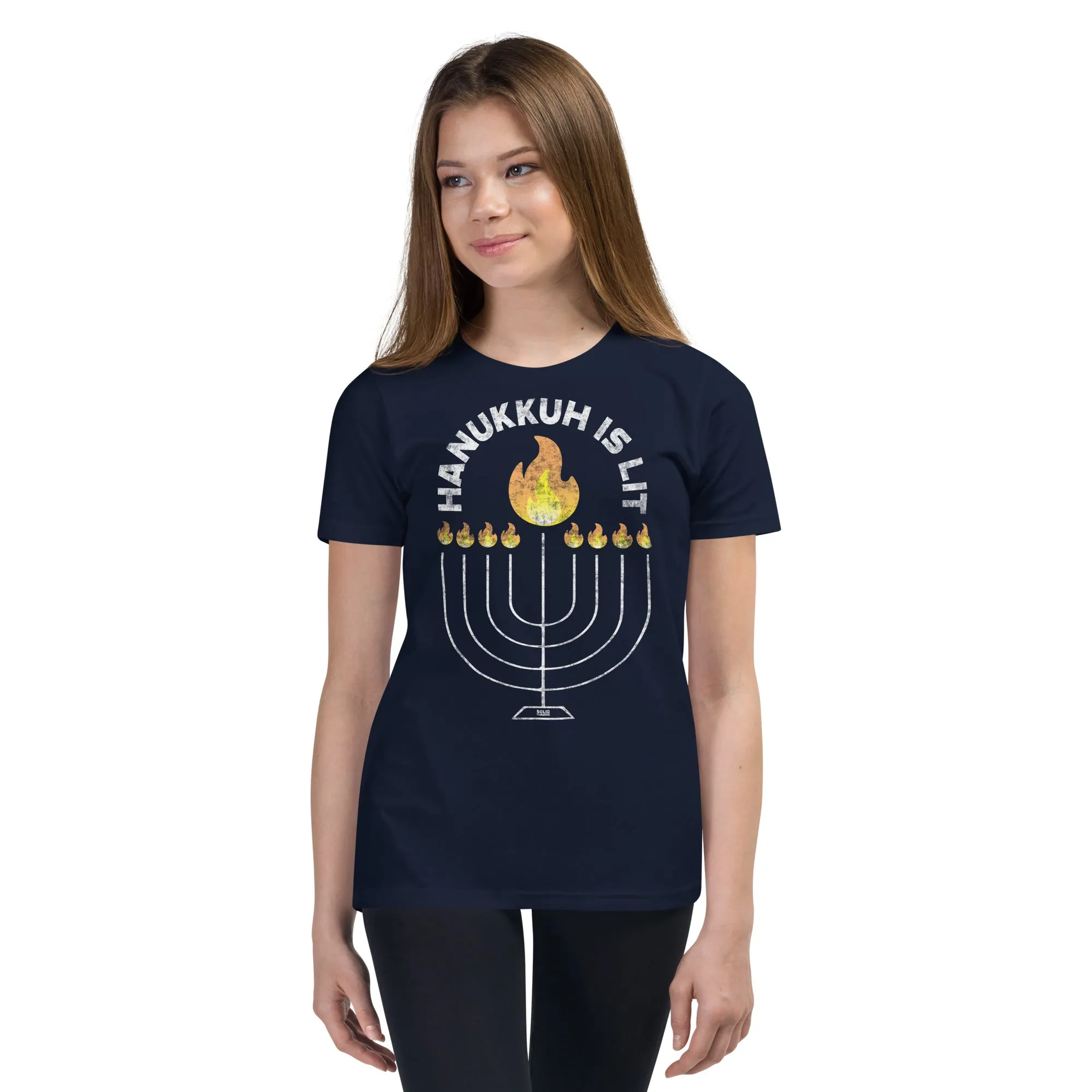 Youth Hanukkah is Lit Extra Soft T-Shirt