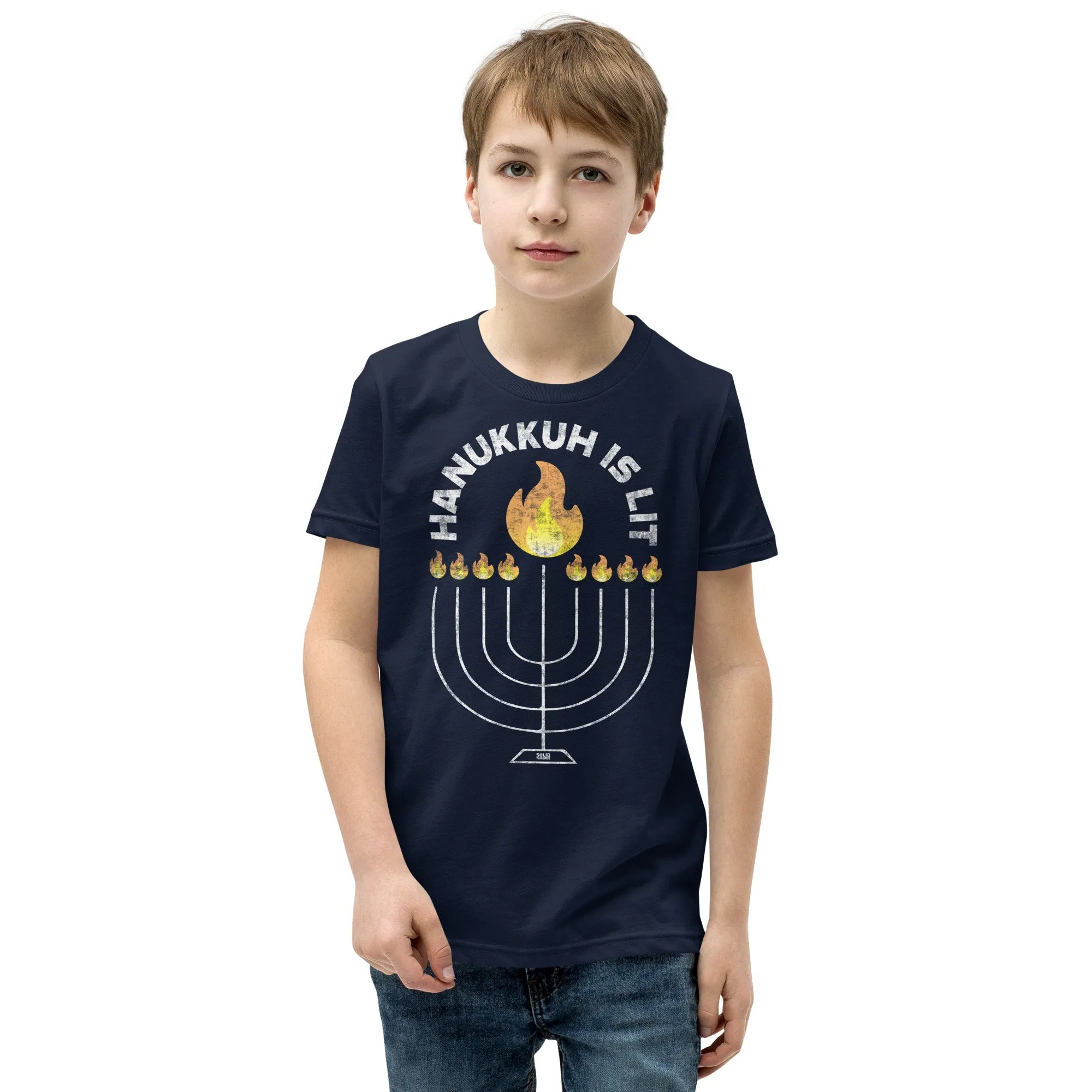 Youth Hanukkah is Lit Extra Soft T-Shirt